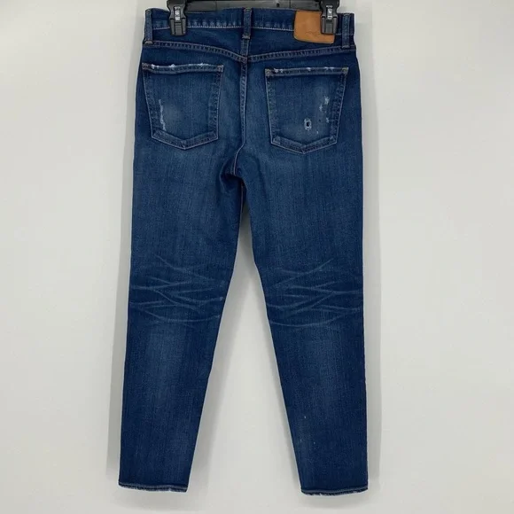 Moussy Vintage Lancaster Mid-Rise Distressed Skinny Cropped Jeans Size 27 - Picture 8 of 14